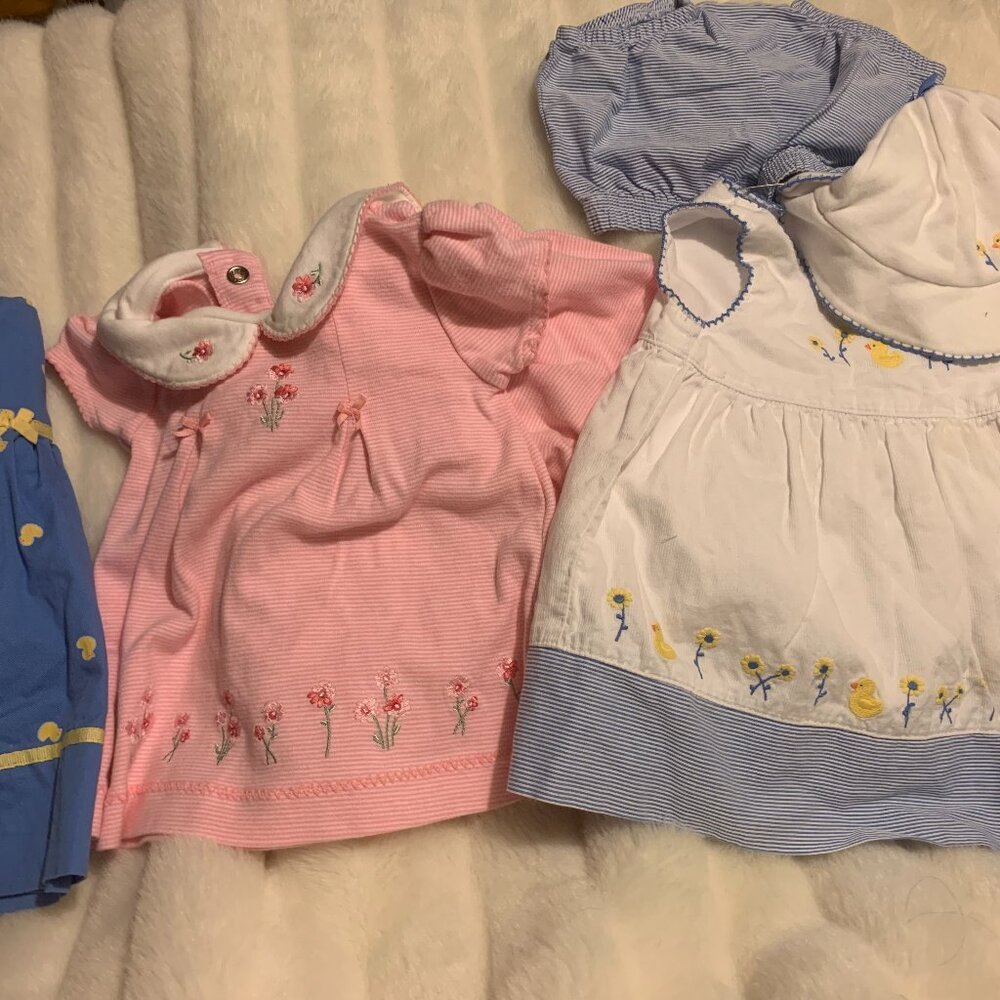 Like NEW! 3 Months Bundle of 3 set Dresses 7 Pieces